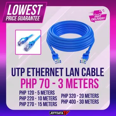 Lan cable 10m 5m (Cat5 Cat6 3m 15m 20m 30m 305m Rj45 Internet cable Network components Jeffdata Pc)